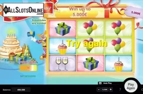 No win screen. Happy Birthday (NeoGames) from NeoGames