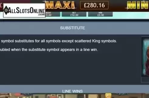 Substitute. Kingdom of Cash Jackpot from Eyecon