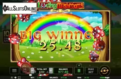 Big Win. Lucky Mushrooms Deluxe from StakeLogic