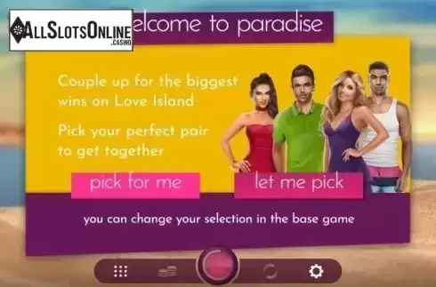 Start Screen. Love Island (Microgaming) from Microgaming