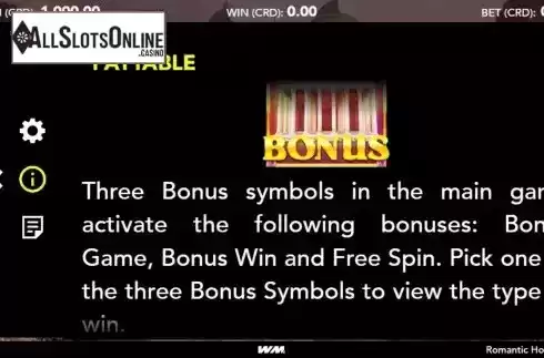Bonus symbol screen