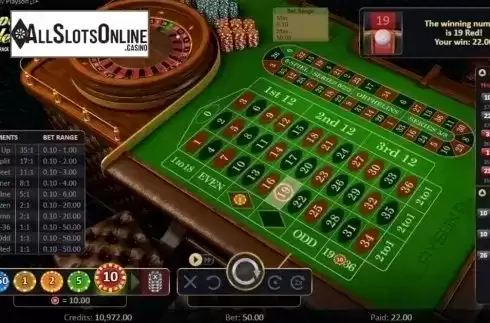 Game Screen 2. Roulette with Track low from Playson
