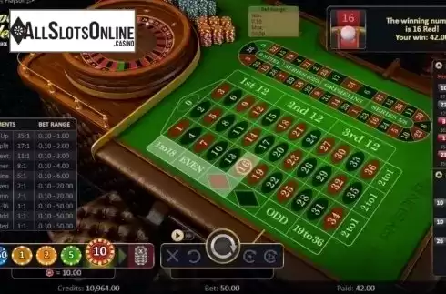 Game Screen 3. Roulette with Track low from Playson
