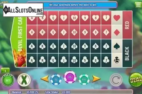 Game workflow screen. Slingo Shuffle Roulette from Slingo Originals