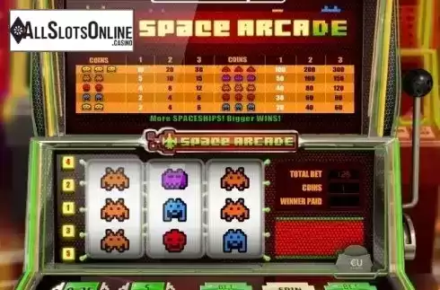 Reels screen. Space Arcade (SkillOnNet) from SkillOnNet