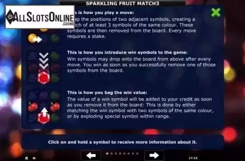 Rules 1. Sparkling Fruit Match 3 from Greentube