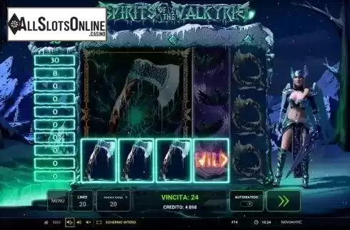 Win Screen 3. Spirits of the Valkyrie from Greentube