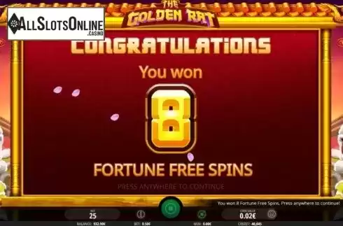Free Spins 1. The Golden Rat (iSoftBet) from iSoftBet