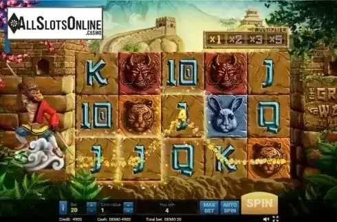 Win screen. The Great Wall Treasure from Evoplay Entertainment