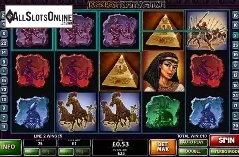 Win Screen . The Pyramid of Ramesses (Playtech) from Playtech