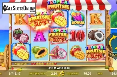 Win Screen 4. Tropical Fruitsie Slots from Aspect Gaming