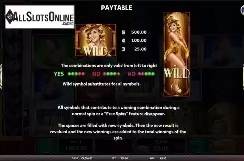 Paytable 2. Viva Las Vegas (Red Rake) from Red Rake