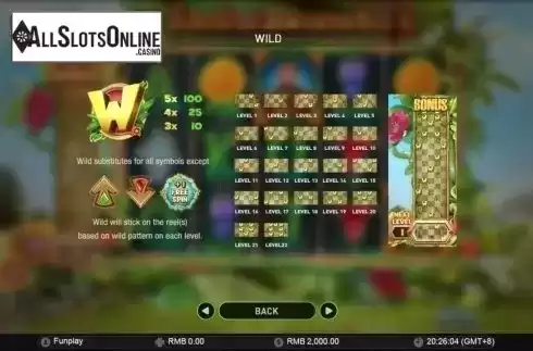 Paytable 3. Wilds and the Beanstalk from GamePlay