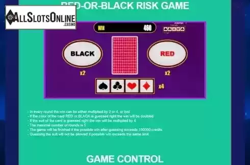 Red or Black Risk game screen