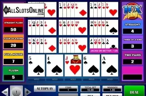 Game Screen. 10x Play Poker (iSoftBet) from iSoftBet