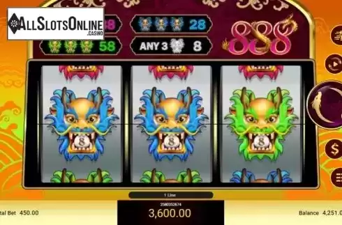 Win Screen 3. 888 Dragons (Spadegaming) from Spadegaming
