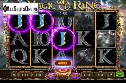 Win screen. Magic of the Ring Deluxe from Wazdan