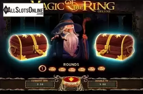 Gamble screen. Magic of the Ring Deluxe from Wazdan
