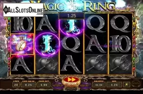Wild win screen. Magic of the Ring Deluxe from Wazdan
