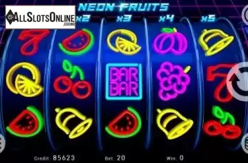 Reel Screen. Neon Fruits (Kajot Games) from KAJOT