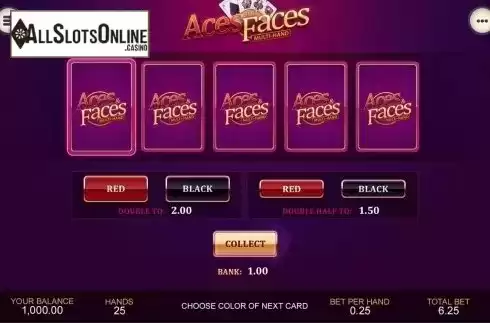 Game Screen 1. Aces and Faces Multihand (Playtech) from Playtech