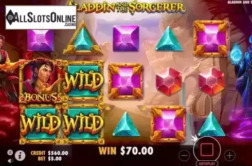 Win Screen 1. Aladdin and the Sorcerer from Pragmatic Play