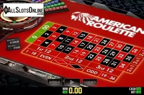 Game Screen 1. American Roulette Privee from World Match
