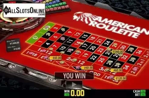 Game Screen 2. American Roulette Privee from World Match