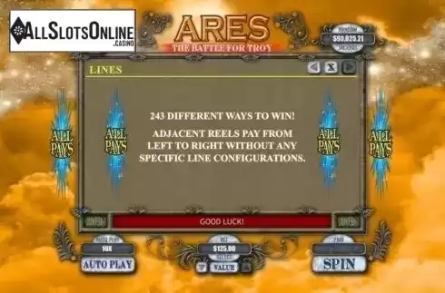 Lines. Ares the Battle for Troy from RTG