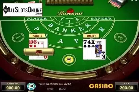 Win Screen. Baccarat (Tom Horn Gaming) from Tom Horn Gaming
