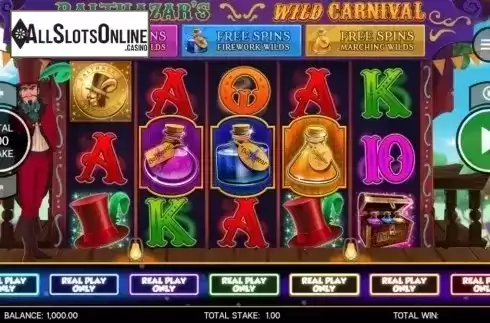 Reel Screen. Balthazar's Wild Carnival from CORE Gaming