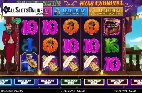 Win Screen. Balthazar's Wild Carnival from CORE Gaming