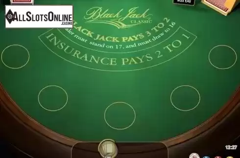 Game Screen. Blackjack Classic (NetEnt) from NetEnt