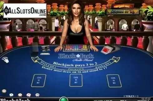 Game Screen. Blackjack MH 3D (iSoftBet) from iSoftBet
