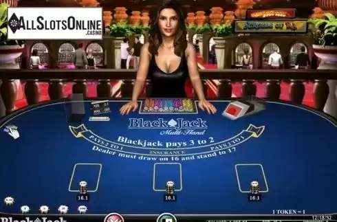 Game Screen. Blackjack MH 3D (iSoftBet) from iSoftBet