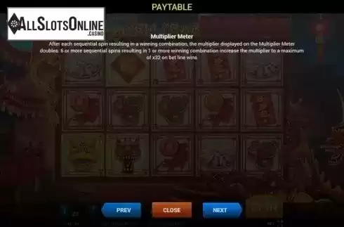 Paytable 3. Chinese New Year (Evoplay) from Evoplay Entertainment