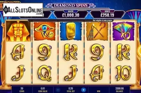Reel Screen. Cleopatra Diamond Spins from IGT