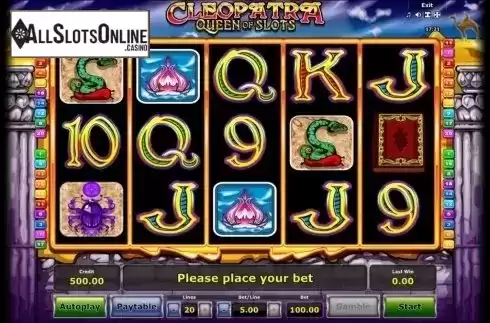 Reels screen. Cleopatra Queen of Slots (Mazooma) from Mazooma