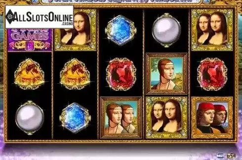 Game Workflow screen. Double Da Vinci Diamonds from High 5 Games