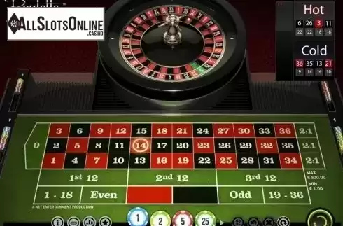 Game Screen. European Roulette (NetEnt) from NetEnt