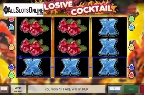 Win Screen. Explosive Fruit Cocktail from InBet Games