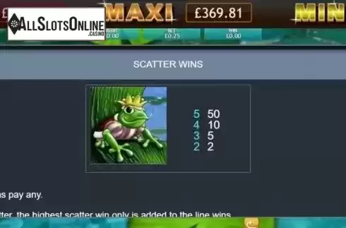 Scatter Wins. Enchanted Prince Jackpot from Eyecon
