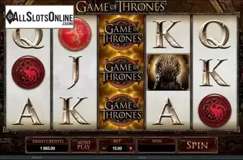 Screen7. Game of Thrones 15 lines from Microgaming