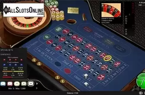 Game workflow screen 2. Global American Roulette	 from Espresso Games