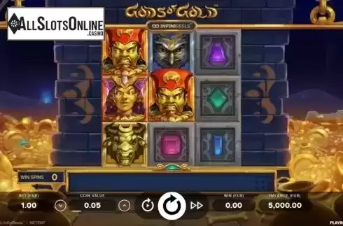 Reel Screen. Gods of Gold Infinireels from NetEnt