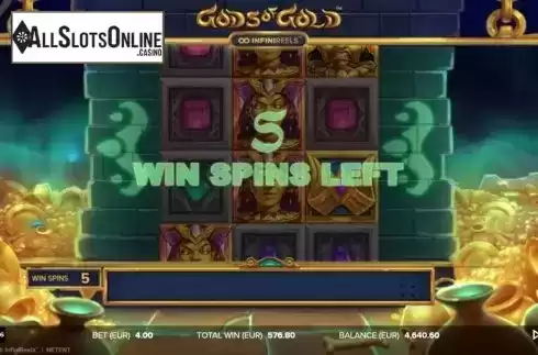 Free Spins 2. Gods of Gold Infinireels from NetEnt