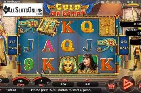 Reel Screen. Gold of Egypt (SimplePlay) from SimplePlay