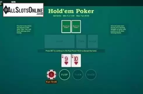 Reel screen. High Roller Hold'em Poker (OneTouch) from OneTouch