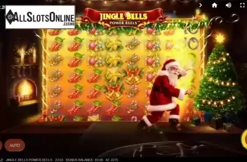 Feature Screen. Jingle Bells Power Reels from Red Tiger