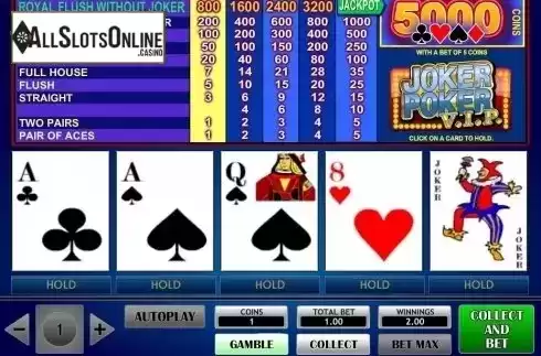 Game Screen. Joker Poker VIP (iSoftBet) from iSoftBet